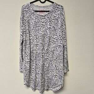 Victoria's Secret Leopard Long sleeve Night Shirt M